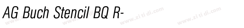 AG Buch Stencil BQ R字体转换